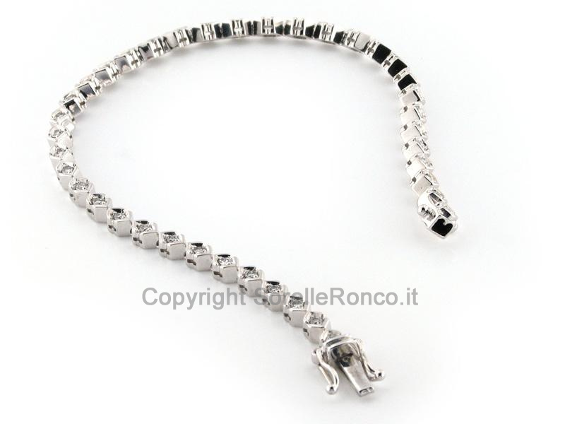 BRACCIALE TENNIS CON DIAMANTI CT. 0.68