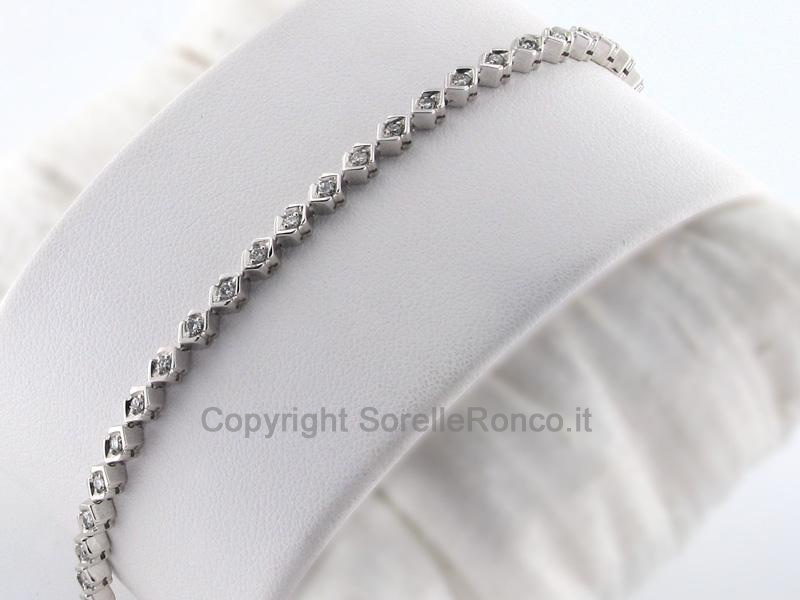 BRACCIALE TENNIS CON DIAMANTI CT. 0.68