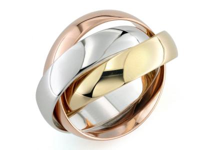 Anello Trinity 3 Ori ad Anelli Saturno 18kt