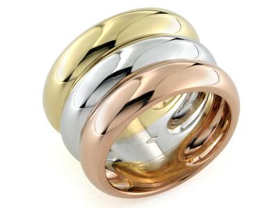 Anello Trinity Oro Giallo, Bianco e Rosé 18kt
