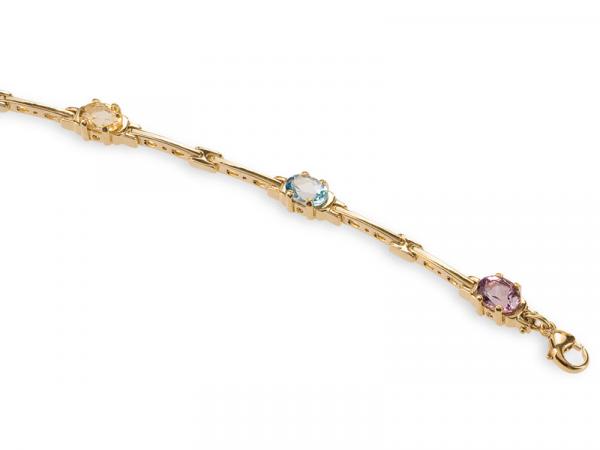CF00115 - Bracciale Oro Pietre Colorate