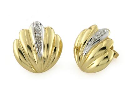 Orecchini a Conchiglia con Diamanti