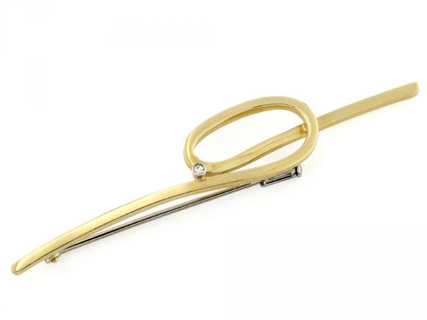 CF00125 - Spilla Nodo Oro Giallo e Diamante 