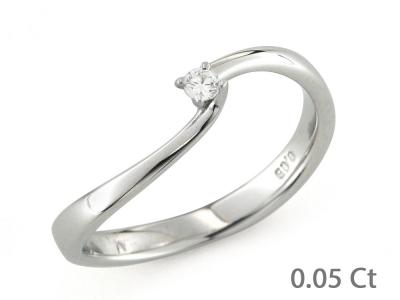 Anello con Diamante Solitario 0.05 Ct
