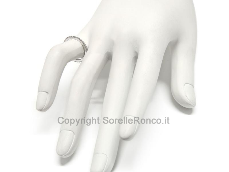ANELLO ETERNITY ORO BIANCO CON DIAMANTI 0.23 CT