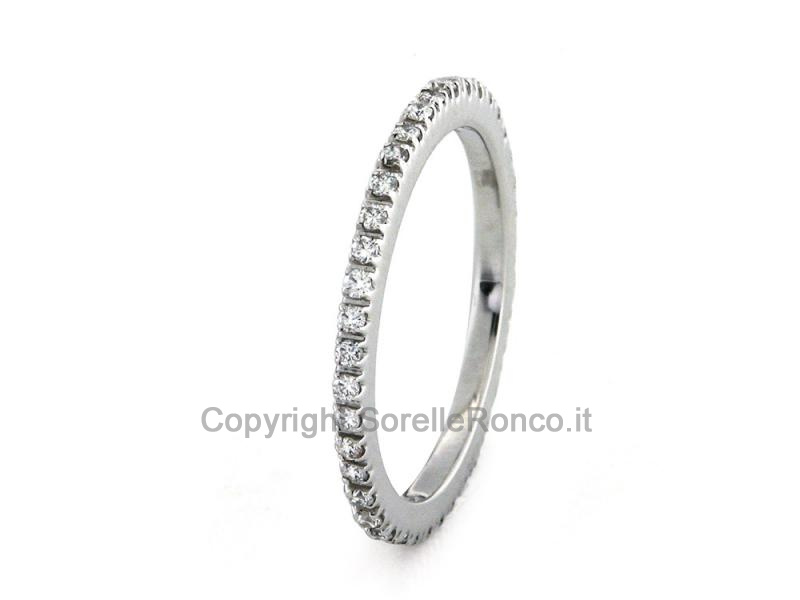 ANELLO ETERNITY ORO BIANCO CON DIAMANTI 0.23 CT