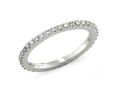 Anello Eternity Oro Bianco con Diamanti 0.23 Ct