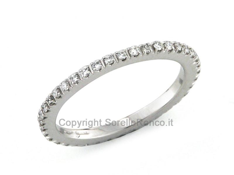 ANELLO ETERNITY ORO BIANCO CON DIAMANTI 0.23 CT