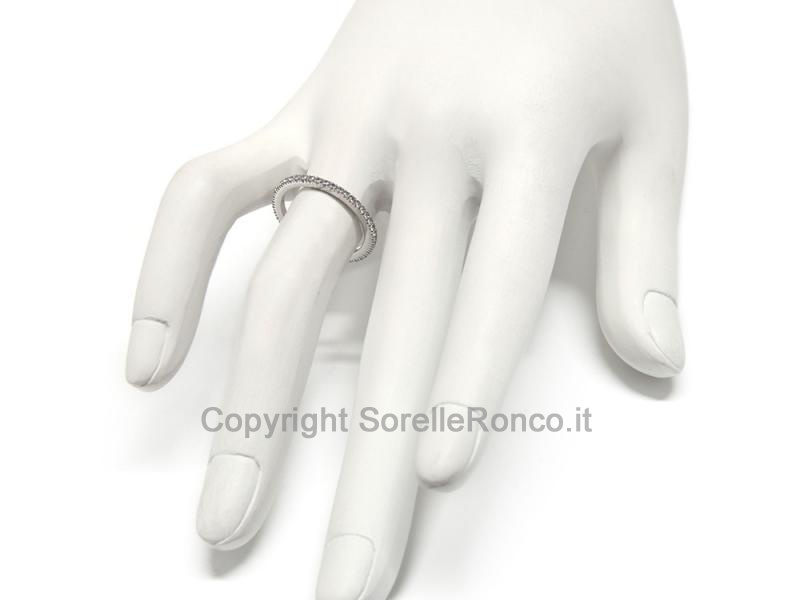 ANELLO ETERNITY ORO BIANCO E ZIRCONI