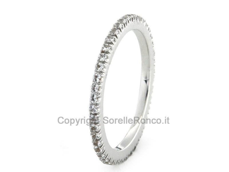 ANELLO ETERNITY ORO BIANCO E ZIRCONI