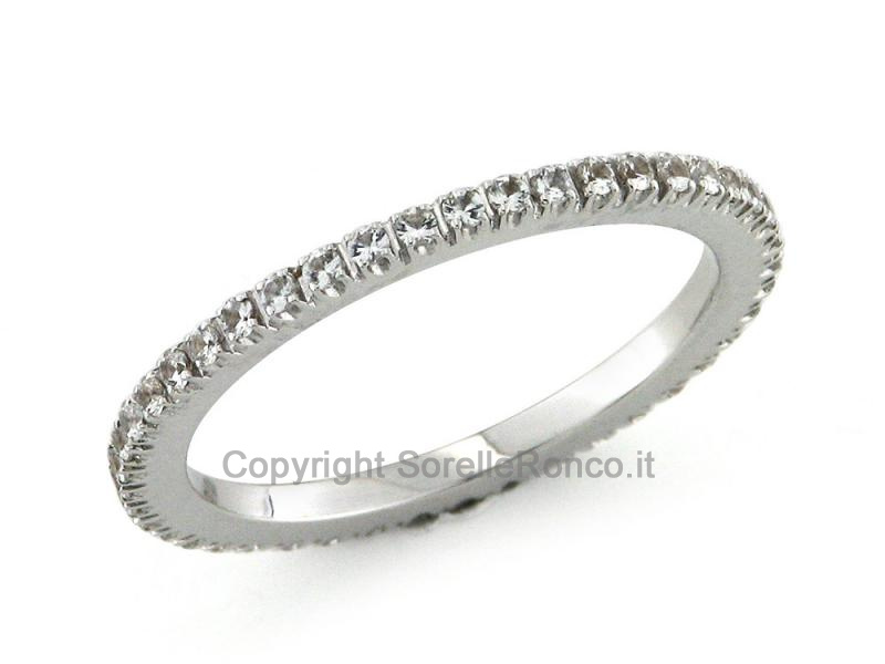 ANELLO ETERNITY ORO BIANCO E ZIRCONI