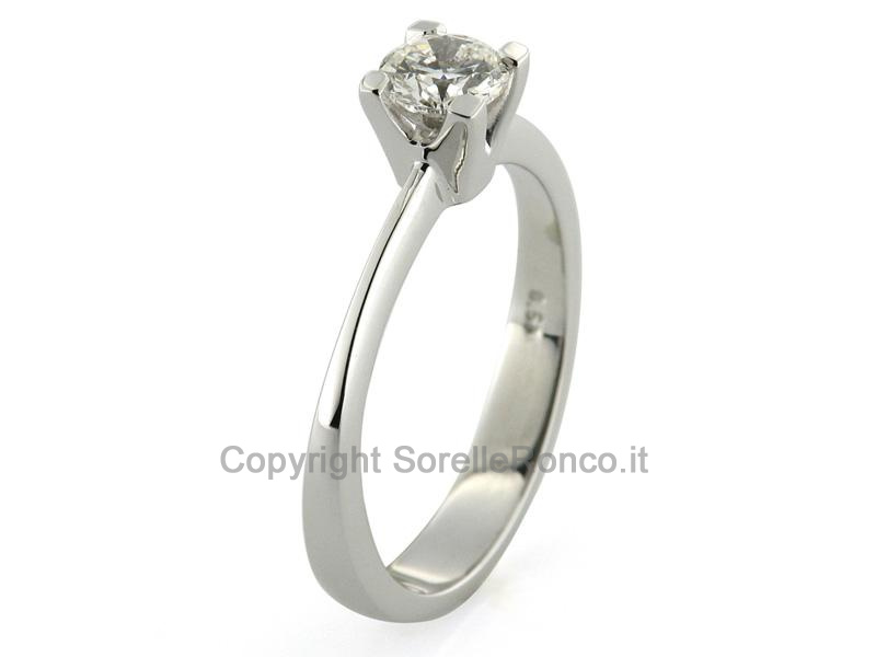 ANELLO ORO E DIAMANTE SOLITARIO CT. 0.27