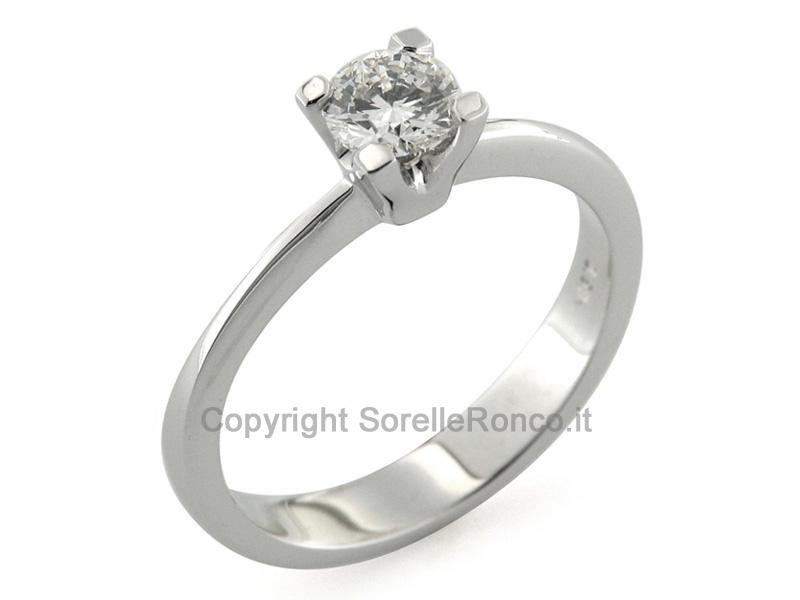 ANELLO ORO E DIAMANTE SOLITARIO CT. 0.27