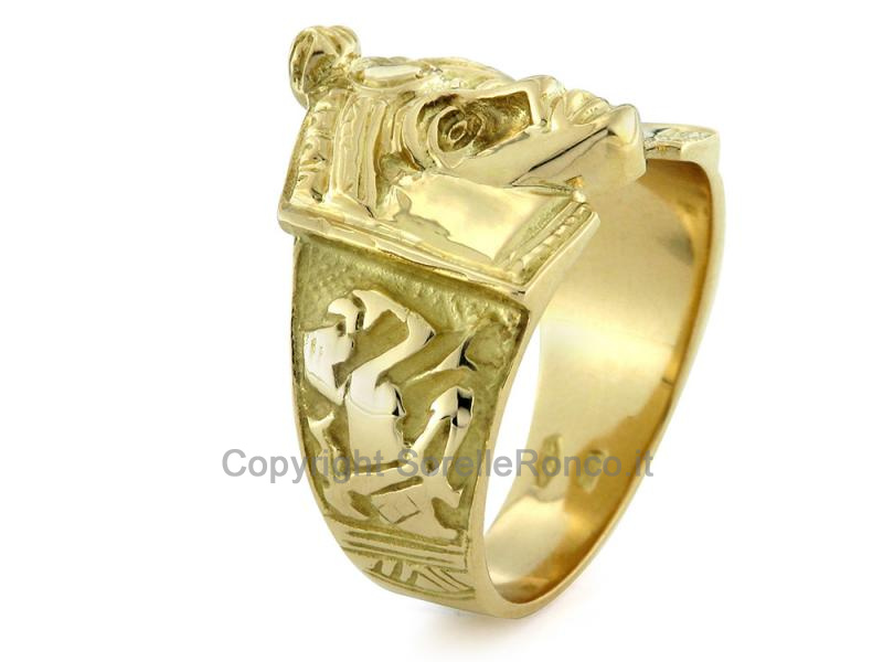 ANELLO DA UOMO IN ORO GIALLO 18 KT 