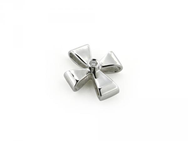 CF00240 - Croce Pendente in Oro Bianco