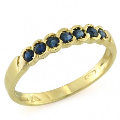 Anello Oro e Zaffiri 0.40 Ct