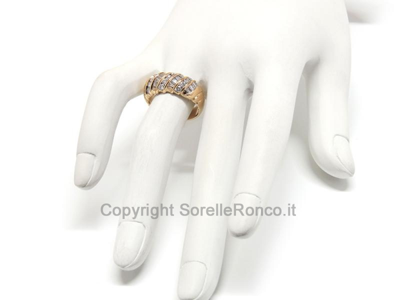 ANELLO RIVIERA ORO E DIAMANTI DA 1.29 CT