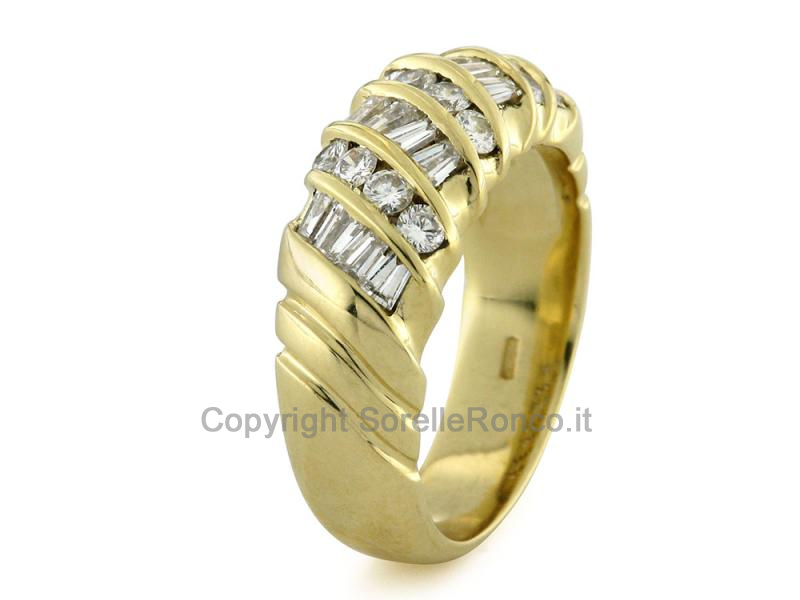 ANELLO RIVIERA ORO E DIAMANTI DA 1.29 CT