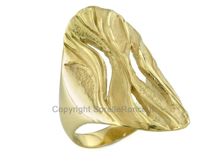 ANELLO DESIGN IN ORO GIALLO 18 KT 