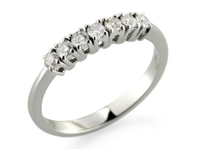 Anello Riviera Oro Bianco e Diamanti