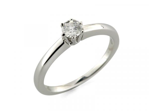 CF00303 - Anello Solitario Oro e Diamante 0.28 Ct