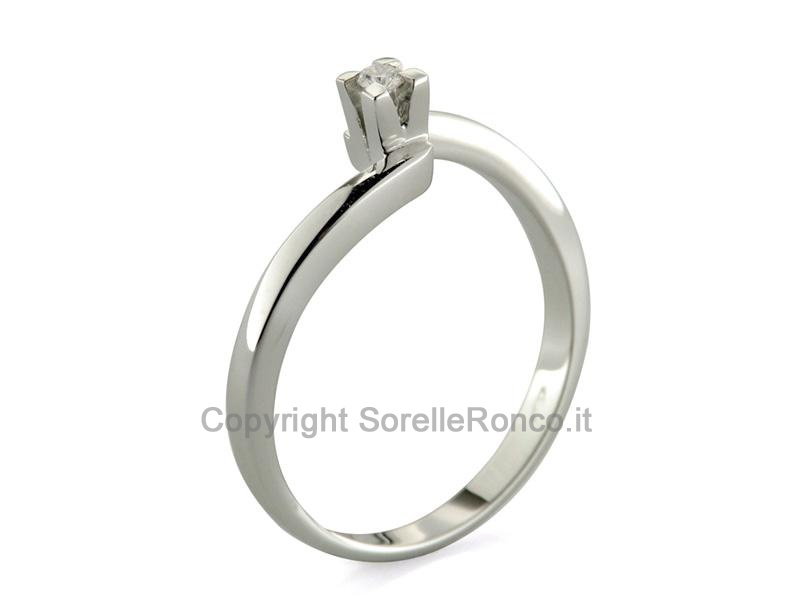 ANELLO FIDANZAMENTO BRILLANTE CT. 0.04