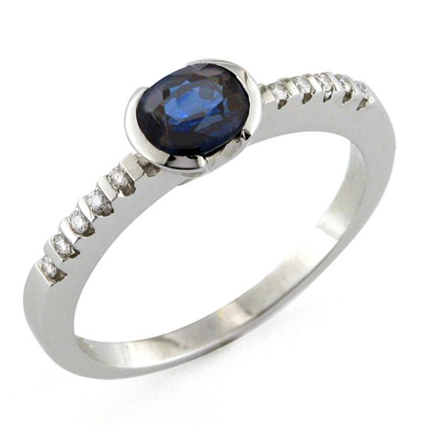 CF00320 - Anello Zaffiro e Diamanti RECARLO 0.73Ct