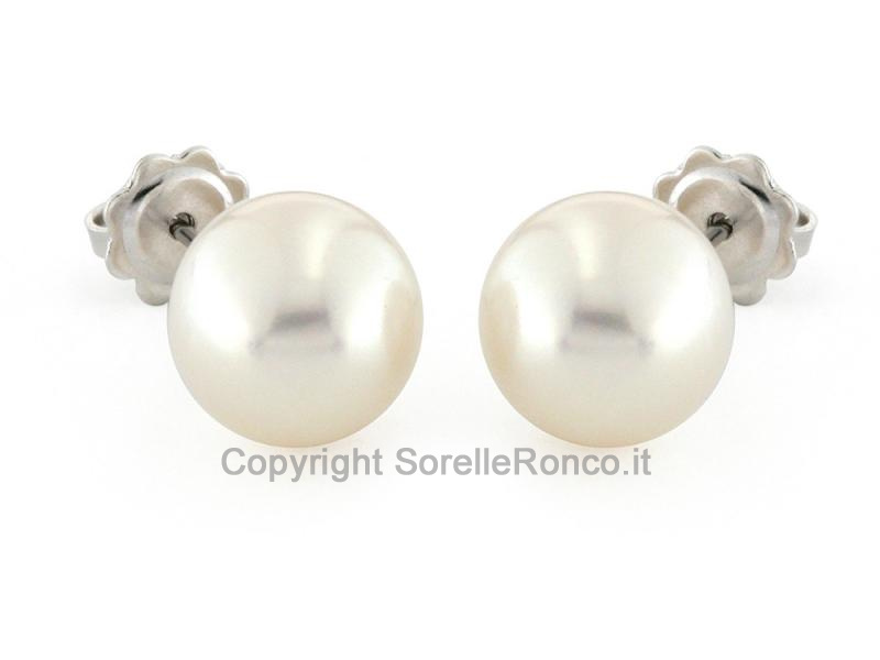 ORECCHINI CON  PERLE DI ACQUA DOLCE Ø 10.5 - 11 MM