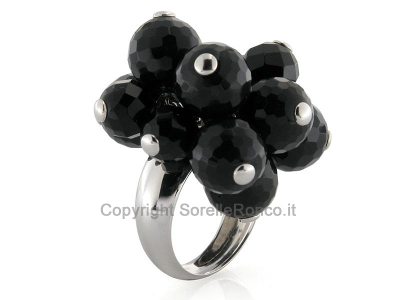 ANELLO ORO CON ONICE NERA