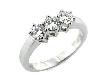Anello Trilogy Oro Diamanti 1.03 Ct