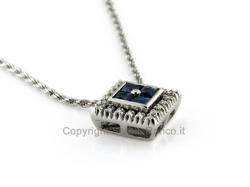 COLLANA CON ZAFFIRI E DIAMANTI