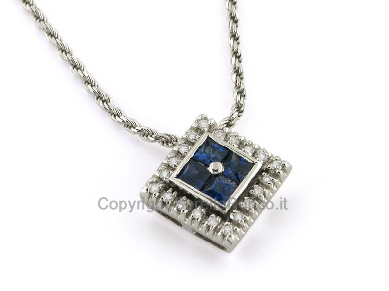 COLLANA CON ZAFFIRI E DIAMANTI