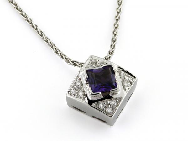 CF00407 - Collana con Ametista e Diamanti