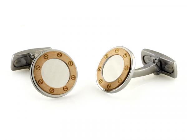 CF00419 - Gemelli Oro e Argento Lucido
