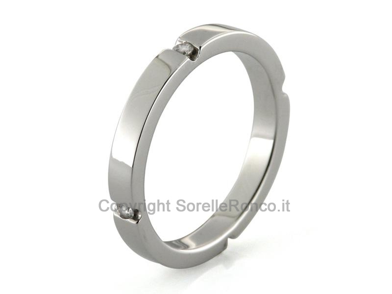 ANELLO FEDE ORO CON DIAMANTI CT. 0.09