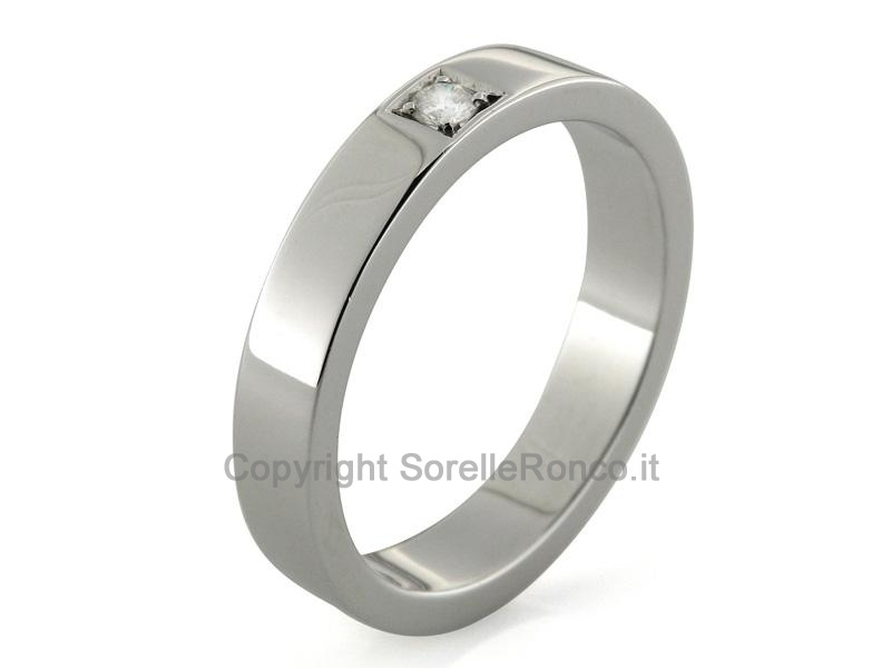 FEDE NUZIALE ORO CON DIAMANTE CT. 0.04
