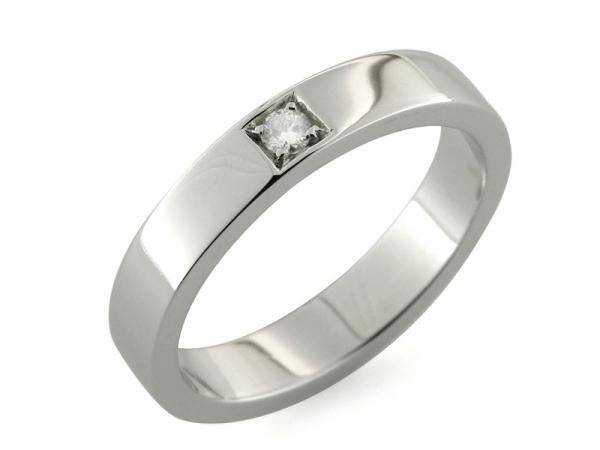 CF00437 - Fede Nuziale Oro con Diamante ct. 0.04