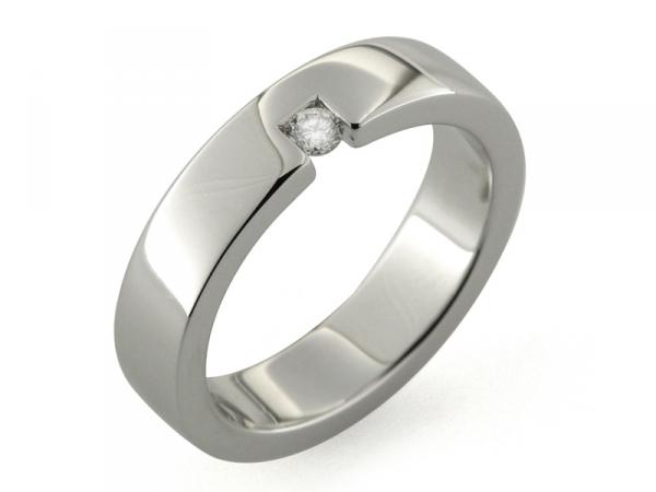 CF00438 - Fede Nuziale Oro con Diamante ct. 0.06