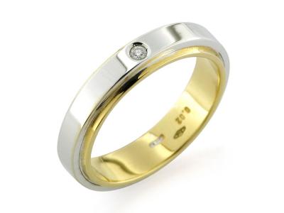 Anello Fede Oro con Diamante ct. 0.02