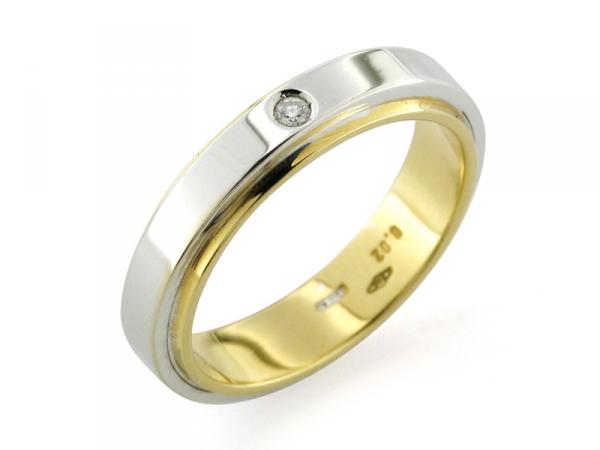 CF00441 - Anello Fede Oro con Diamante ct. 0.02