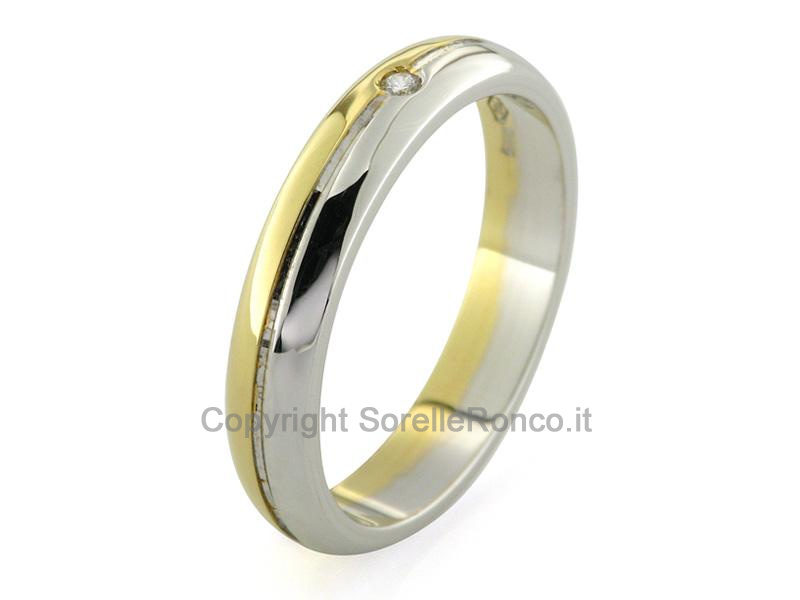 FEDE MATRIMONIALE CON DIAMANTE CT. 0.02