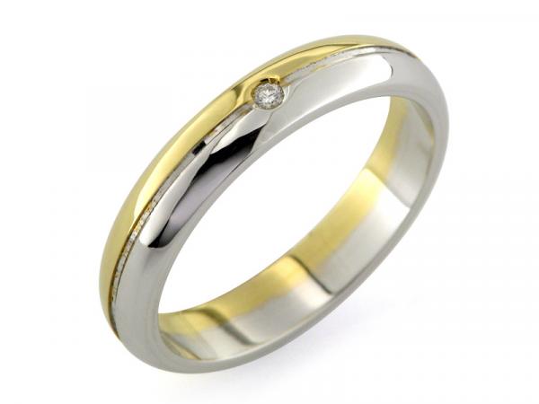 CF00442 - Fede Matrimoniale con Diamante ct. 0.02