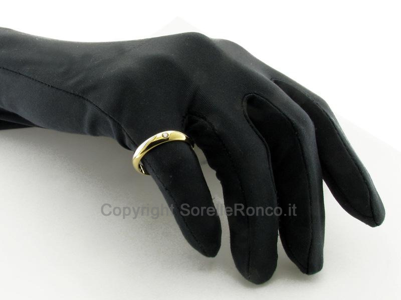FEDE NUZIALE ORO CON DIAMANTE CT. 0.04