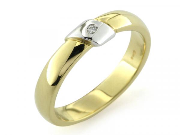 CF00444 - Fede Matrimoniale con Diamante ct. 0.02
