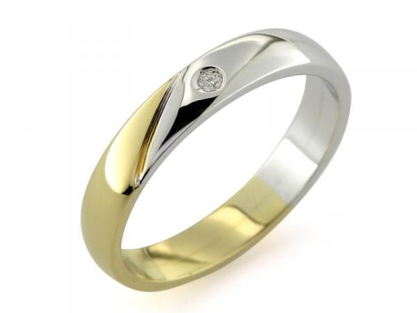 CF00445 - Fede Nuziale Oro con Diamante ct. 0.02