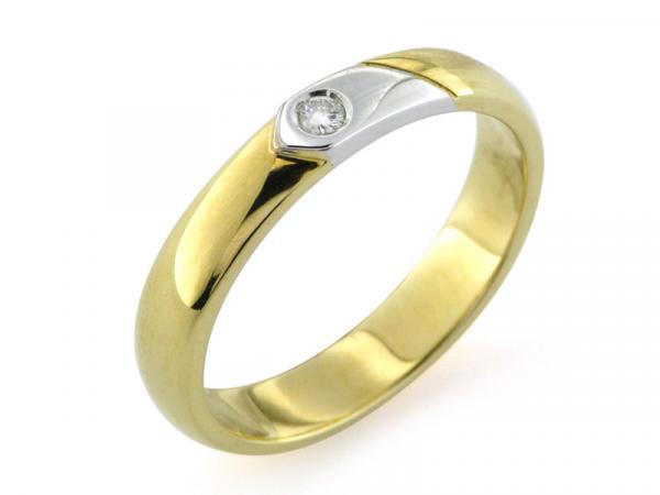 CF00446 - Fede Matrimoniale con Diamante ct. 0.03