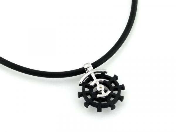 CF00464 - Pendente Uomo in Caucciu e Carbonio