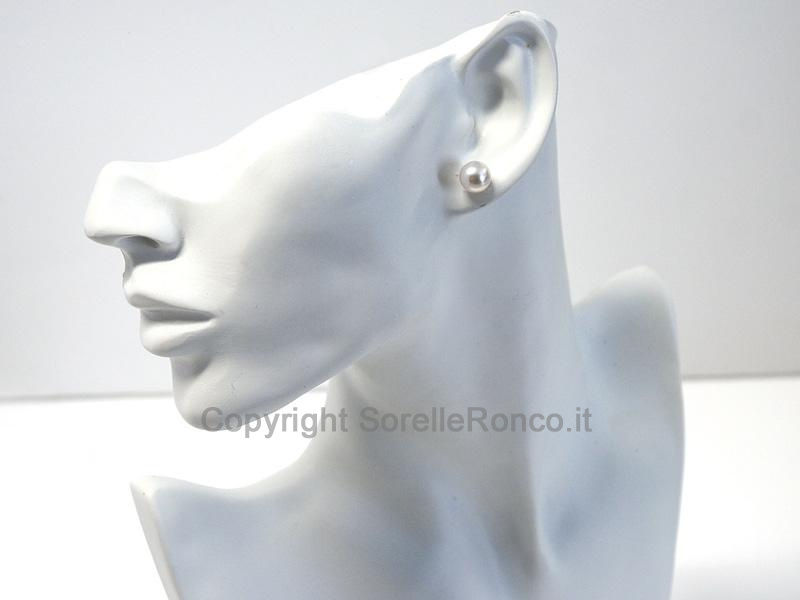ORECCHINI IN ORO E PERLE Ø 8.5-9 MM