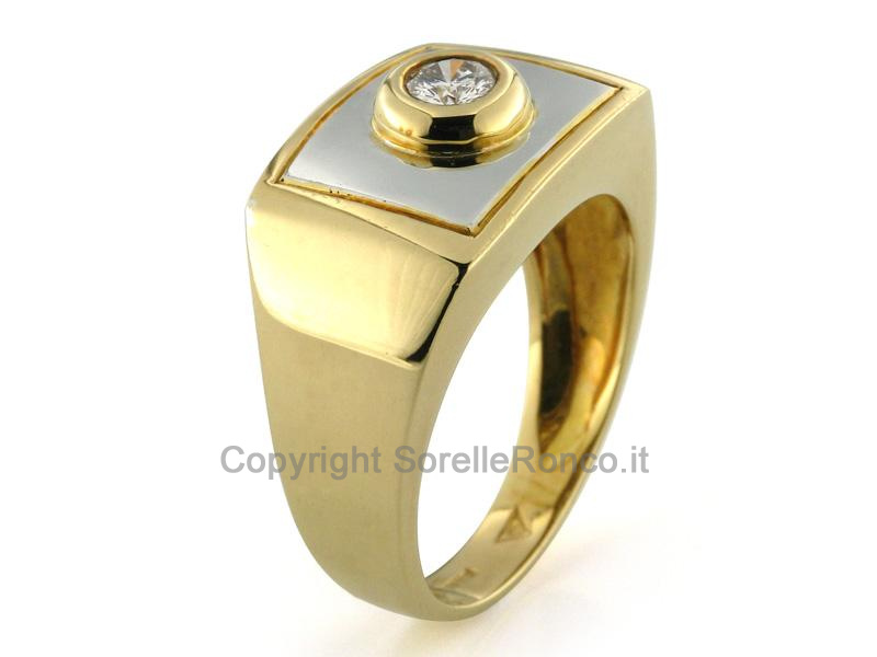 ANELLO UOMO IN ORO E DIAMANTE