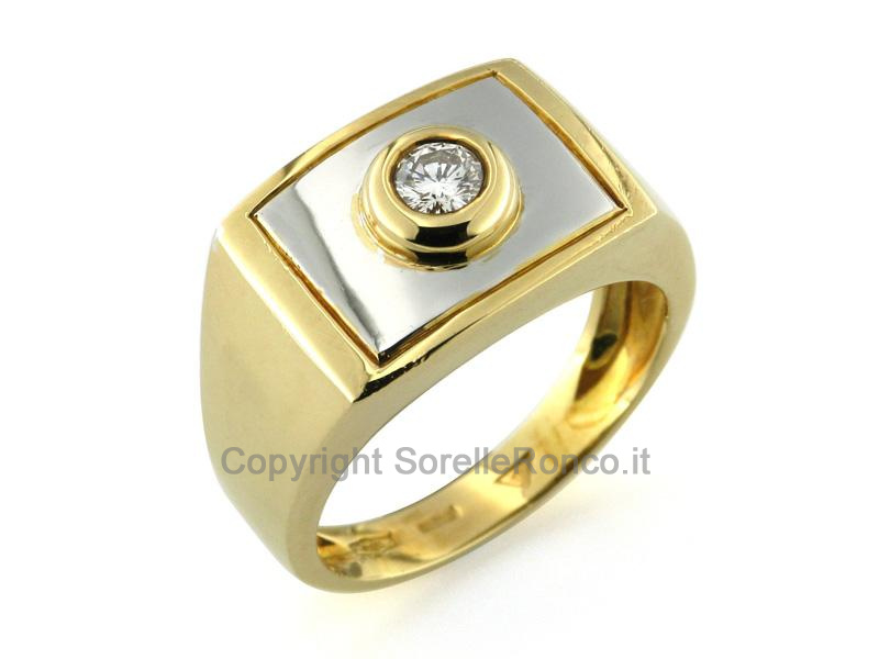ANELLO UOMO IN ORO E DIAMANTE